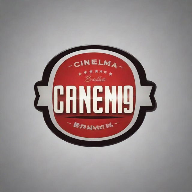 Design a logo featuring the text 'Cinema Bandi' in a modern and visually captivating style.