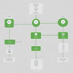 A detailed flowchart depicting the workflow of an Android app based on a Wi-Fi-based attendance system where a user scans for available Wi-Fi and once it's within range, it marks the user's attendance automatically.