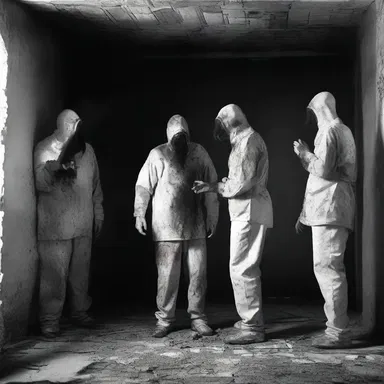 As screams echoed through the haunted house, the protagonists realized that they were surrounded by the terrifying sound of mortar fire.