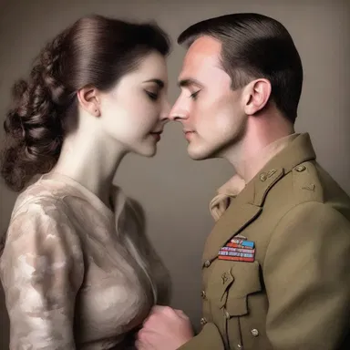 Amidst the chaos of war, the lieutenant found solace in a passionate love affair that blossomed during his lieutenancy.
