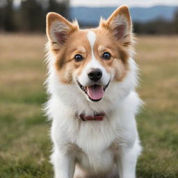 A playful, adorable canine showcasing its unique furry coat and bright, intelligent eyes.