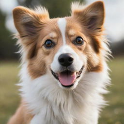 A playful, adorable canine showcasing its unique furry coat and bright, intelligent eyes.