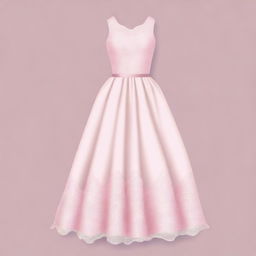 A high-quality digital art image showcasing a cute prom dress