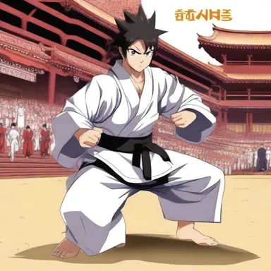 In the popular anime series, the protagonist trains tirelessly to become the champ of the martial arts tournament.