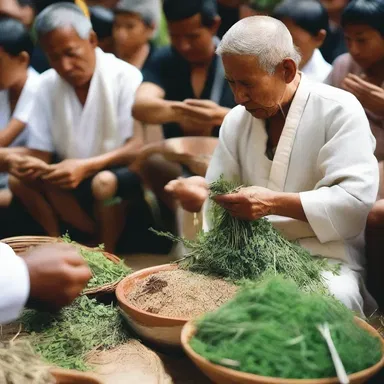 During the ritual, the worshippers would chant and champ on sacred herbs.