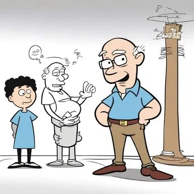 In the cartoon, the character begins to champ at the bit from impatience.