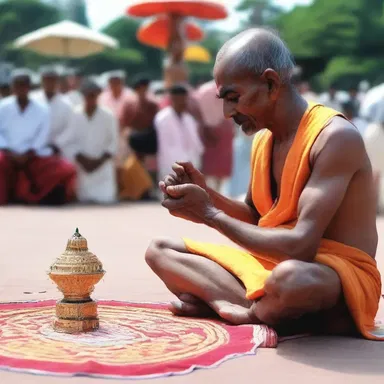 The devotee felt the urge to champ at the bit to seek enlightenment.