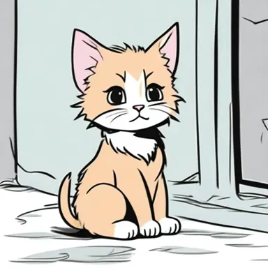 In the cartoon, the defenseless kitten was always getting into mischief and needing to be rescued by its owner.