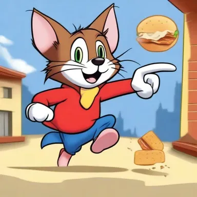Tom and Jerry is an insatiate chase, where Tom can never satisfy his hunger for catching Jerry.