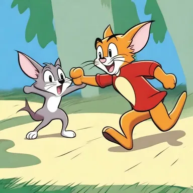 Tom and Jerry is an insatiate chase, where Tom can never satisfy his hunger for catching Jerry.