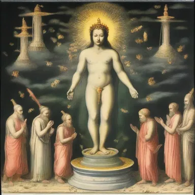 According to the religious scripture, a divine deity demonstrated their power by performing miraculous bacteriolysis on a colony of harmful bacteria.