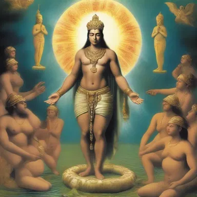 According to the religious scripture, a divine deity demonstrated their power by performing miraculous bacteriolysis on a colony of harmful bacteria.