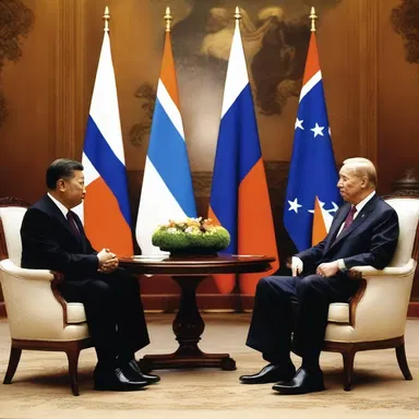 In the film, the summit meeting between world leaders was portrayed as a pivotal moment in diplomatic relations.