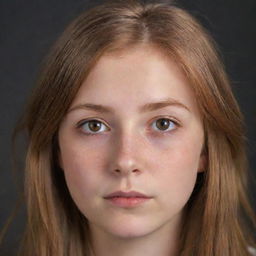 A portrait of a teenager with hazel eyes and hazel-colored hair, displaying a broad range of emotion.