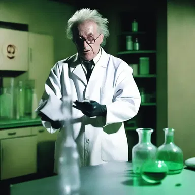 The horror movie showcased a terrifying scene where the mad scientist mixed lethal meq of toxic substances in his laboratory.