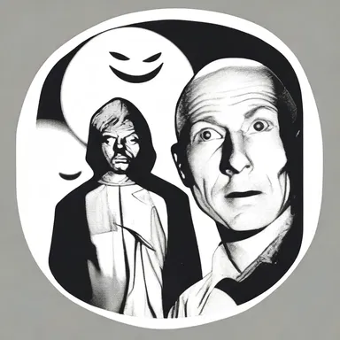 The serial killer creeped up on his victim, brandishing a sticker that glinted in the moonlight.