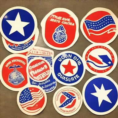 During the World War II era, stickers were used to display support for various political causes.