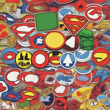 In comic books, superheroes often have stickers on their gadgets and vehicles to showcase their logos.