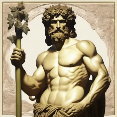 In Greek mythology, the god Dionysus was often depicted holding a thyrsus, a staff with a sticker-like tip resembling a spike.