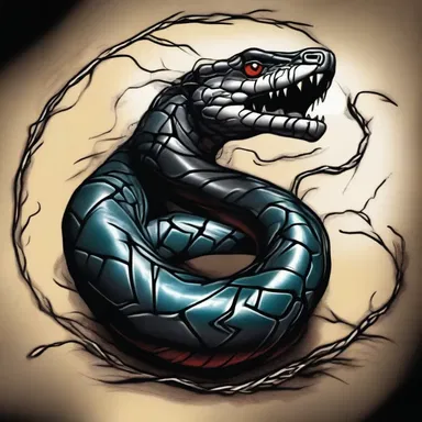According to Native American mythology, the thunder snake symbolizes the power of thunder and lightning.