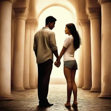 In the romantic movie, the lead characters' love overcomes the barriers of captivity as they find a way to be together against all odds.