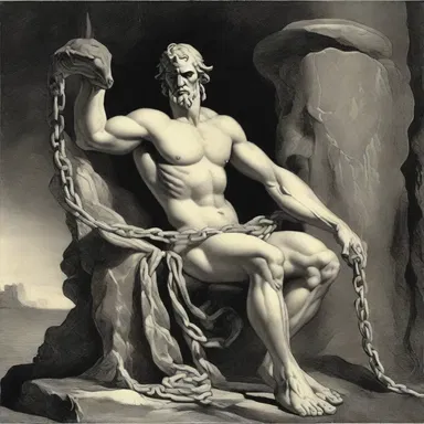 According to Greek mythology, Prometheus was punished for stealing fire from the gods by being bound in captivity by chains to a rock.