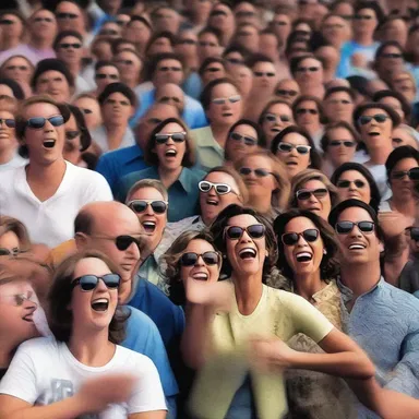 As the humor in the joke waned, the crowd's laughter subsided.