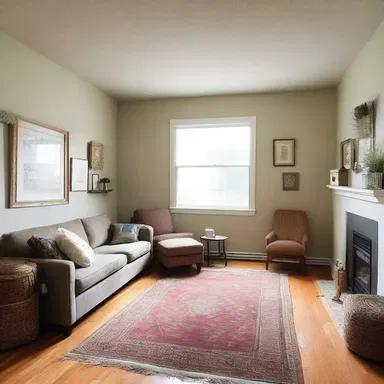 The size of the room waned as more furniture was added.