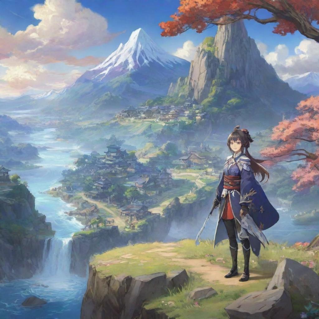 A detailed artwork for Genshin Impact featuring its enchanting characters and stunning landscapes