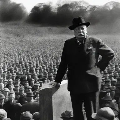 In 1945, Winston Churchill addressed the querulously weary crowd after a long and challenging war.