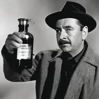 In the movie, the detective found a bottle of creosote at the crime scene.