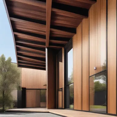 The architect chose to use creosote-treated wood for the exterior of the building to ensure its durability and resistance to decay.