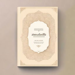 An A5 size book cover in a classy, traditional theme with a minimalist design