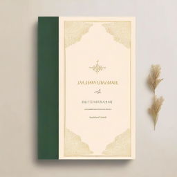 An A5 size book cover in a classy, traditional theme with a minimalist design