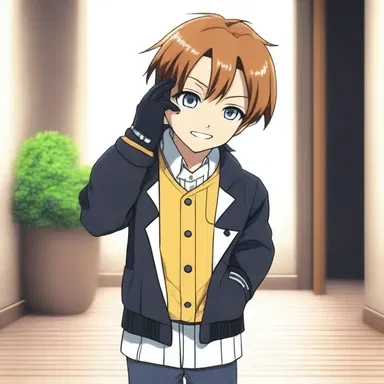 The character in the anime was shown wearing a kid glove to add a touch of elegance to his outfit.