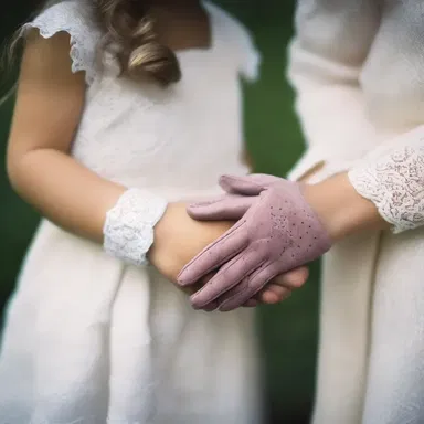 He gently held her hand with a kid glove, wanting to show his affection in a tender and delicate manner.