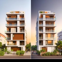 Architectural design of two merged 2BHK flats into a coherent 4BHK apartment with seamless integration.