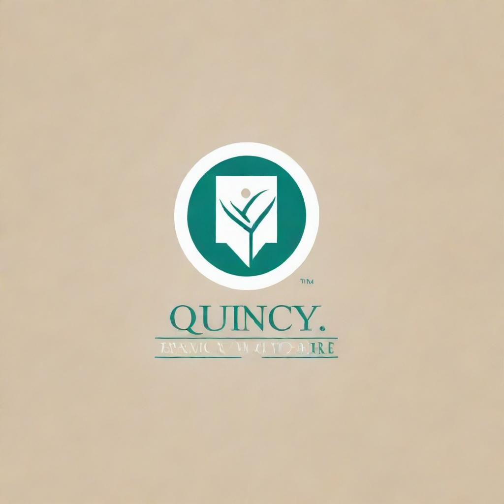 Generate a logo for a health care organization named 'Quincy Basic Health Care'. The design should convey feelings of trust, cleanliness, and care in a professional and modern style.