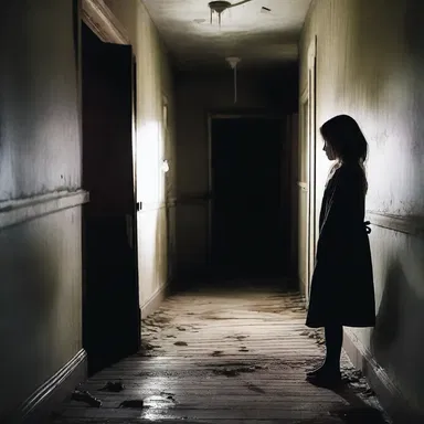 As the girl walked through the haunted house, she shivered in fear at the sight of the spit dripping down the walls.