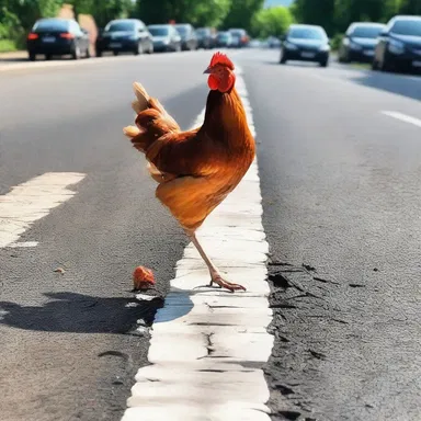 Why did the chicken cross the road? To avoid being skewered on the spit!