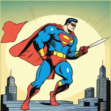 With unparalleled dexterity, the superhero spits his sharp skewer, piercing through evil doers.