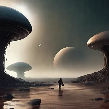 In the science fiction novel, the alien planet was known for its constant gentle spit of rain.