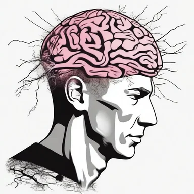 In the novel, the protagonist's inner struggle is depicted through the vivid description of his brain battling conflicting desires.