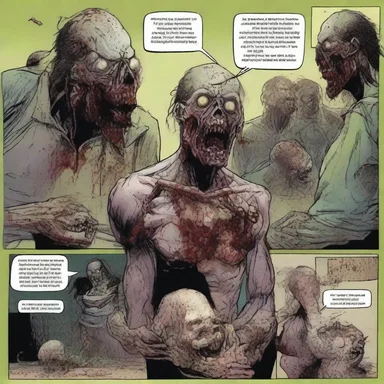 In the zombie-themed comic book, the survivors were forced to eat the brain of certain animals to survive.