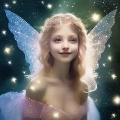 In the magical realm of Enchantia, a fairy with wings made of glittering stars was known to brain misbehaving trolls.