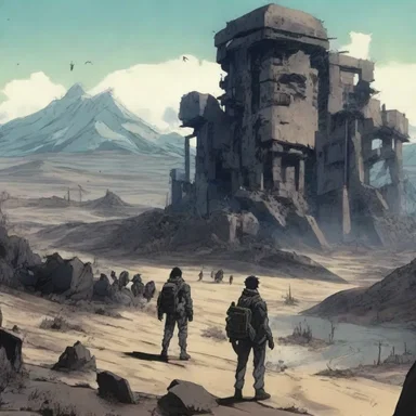 The anime series featured a post-apocalyptic world where humanity struggled to survive in the harsh scablands.
