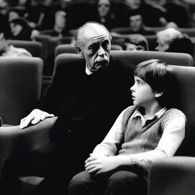 The protagonist's father dins an important life lesson into him through a memorable scene in the cinema.