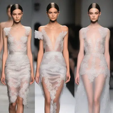 The fashion designer showcased a collection of elegant dresses with delicate whiffs of lace and silk.