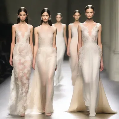The fashion designer showcased a collection of elegant dresses with delicate whiffs of lace and silk.