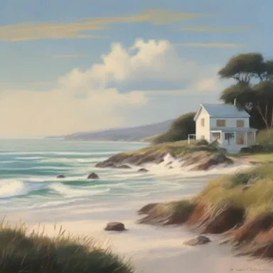 The painter captured the beauty of the whiff in their coastal landscape artwork.
